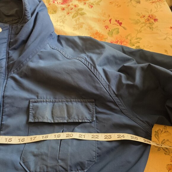 L.L. Bean Baxter State Parka VTG 90s Wool Buffalo Plaid Lined Blue Jacket Large - Picture 15 of 16